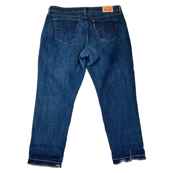 Levi's Denim - Levi's 711 Skinny Jeans Cropped Raw Hem Dark Wash Size 18W
